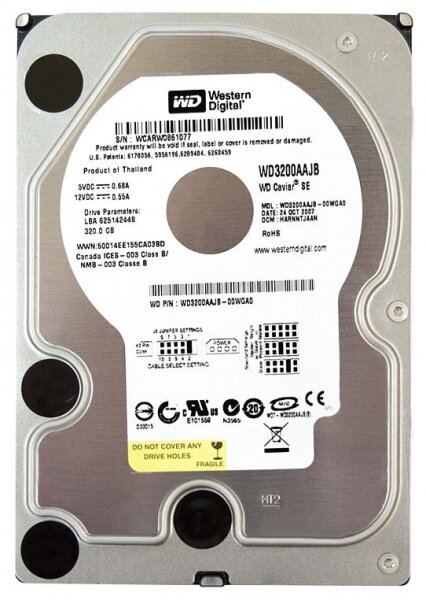 Жесткий диск Western Digital WD Blue 320 ГБ WD Blue 320 GB (WD3200AAJB)