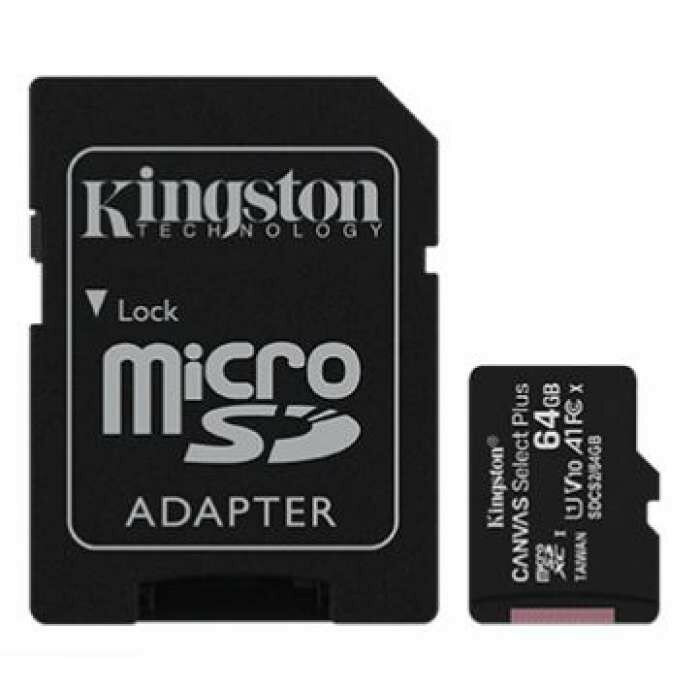 Носитель информации Kingston Secure Digital Flash Card 64GB SDXC Canvas Select Plus 100R C10 UHS-I U1 V10