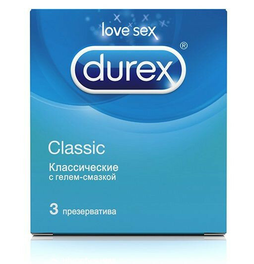 Классические презервативы Durex Classic - 3 шт. (5476)