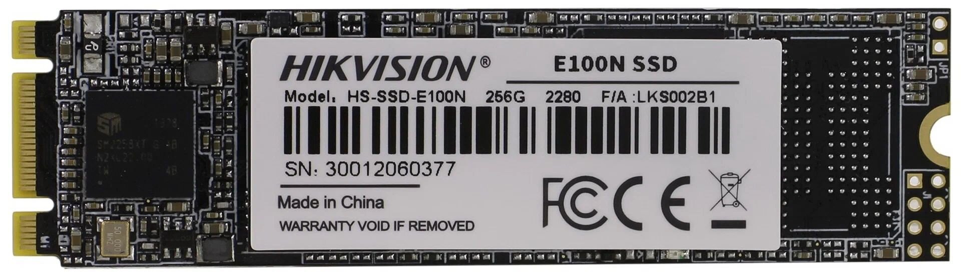 Жесткий диск SSD M.2 Hikvision 256Gb (HS-SSD-E100N/256G)