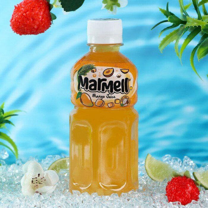 Напиток Marmell негазированный, со вкусом манго и кусочками кокосового желе, 0.32 л , 6 шт. - фотография № 3