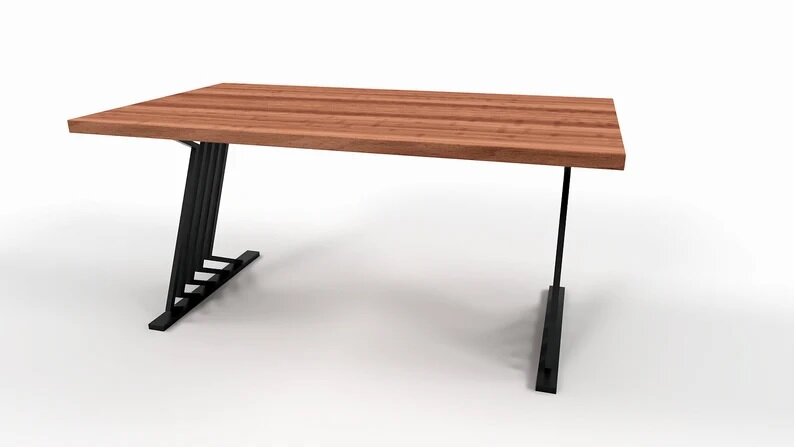 Обеденный прямоугольный универсальный стол в стиле Лофт Модель 64 - фотография № 1
