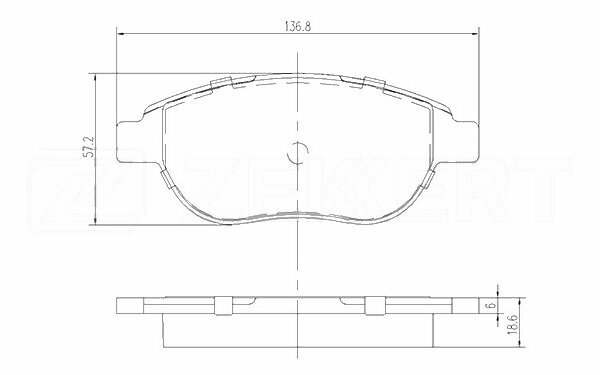 Колодки тормозные передние Citroen Berlingo 98- C3 02- C4 04- Peugeot 206 03- 207 06- 307 00-