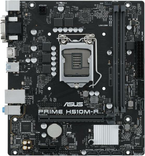 Материнская плата ASUS PRIME H510M-R-SI Socket 1200 H510 2xDDR4 1xPCI-E 16x 1xPCI-E 1x 4xSATA III mATX Retail (90MB18C0-M0ECY0)