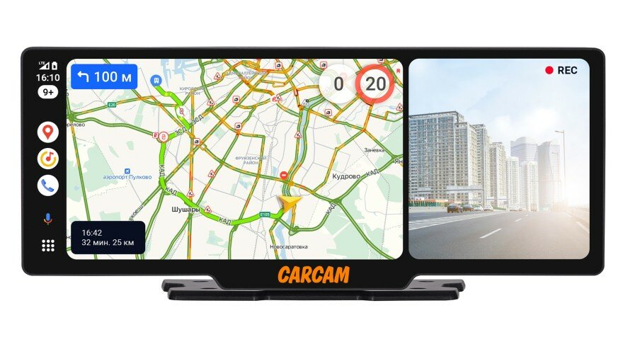 Автомобильный видеорегистратор CARCAM Carplay and Android Auto GPS Dashboard DVR A3