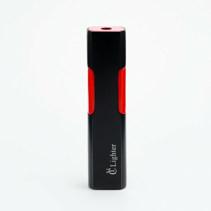 Зажигалка газовая, пьезо, с регулятором, 9 х 2.2 см, черно-красная - фотография № 2
