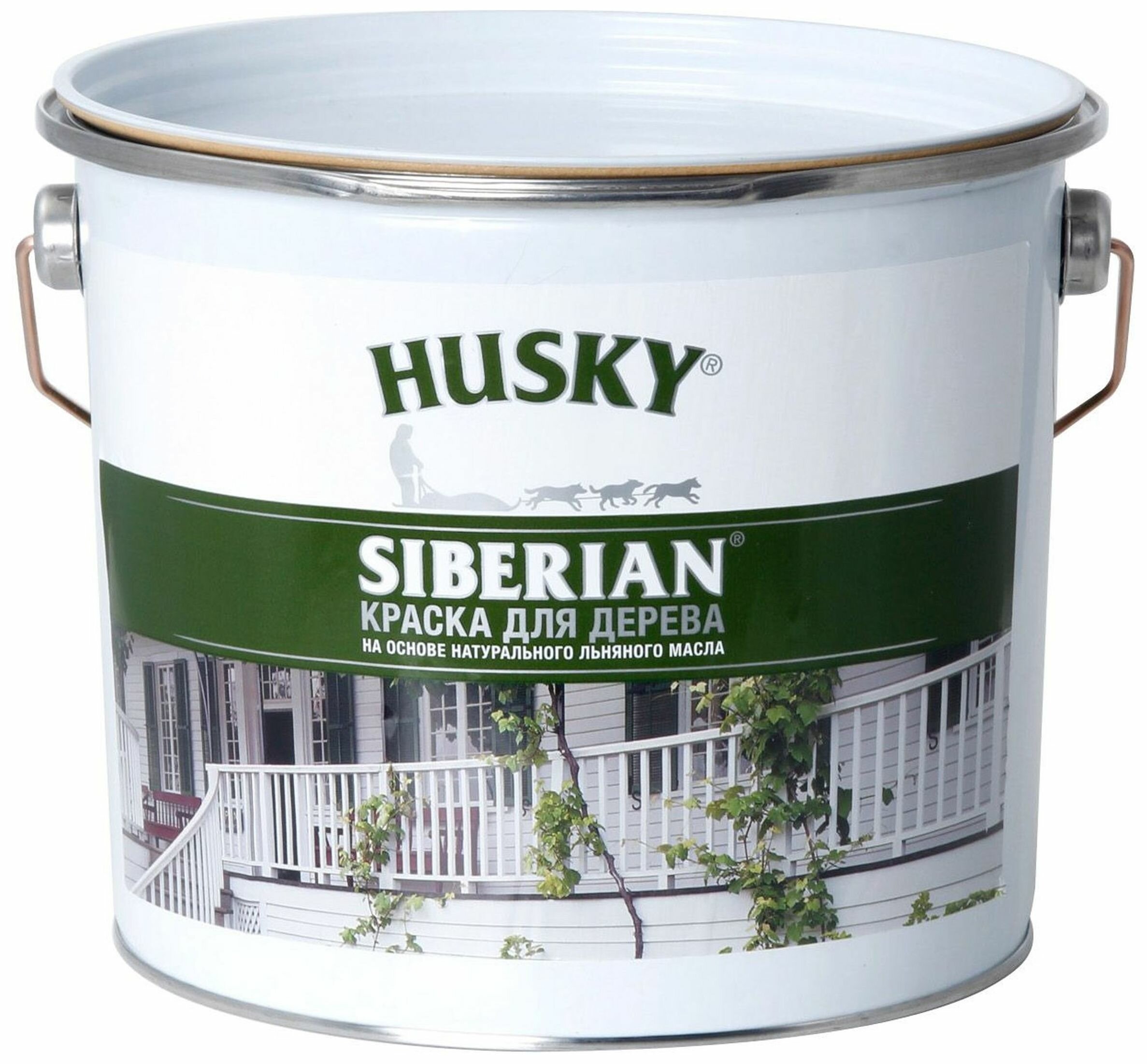 Краска для дерева HUSKY Siberian полуматовая база C 2,7 л