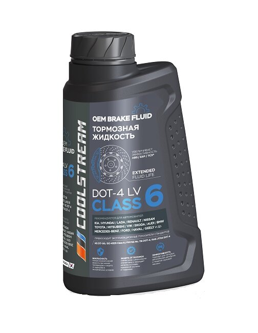 Тормозная жидкость COOLSTREAM Brake Fluid DOT-4 LV Class 6 1кг