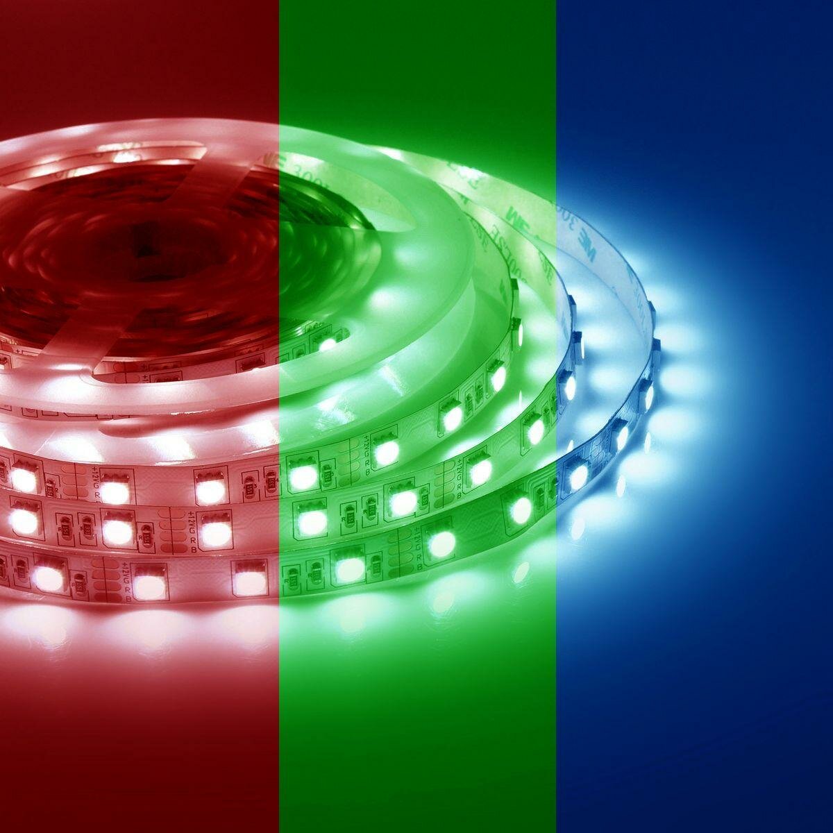 Apeyron Светодиодная лента Apeyron 14,4W/m 60LED/m 5050SMD разноцветная 5M 17BL - фотография № 1