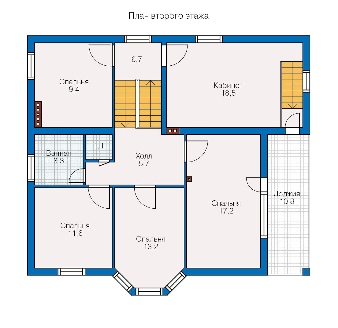 40-51L-Catalog-Plans - Проект двухэтажного кирпичного дома - фотография № 3