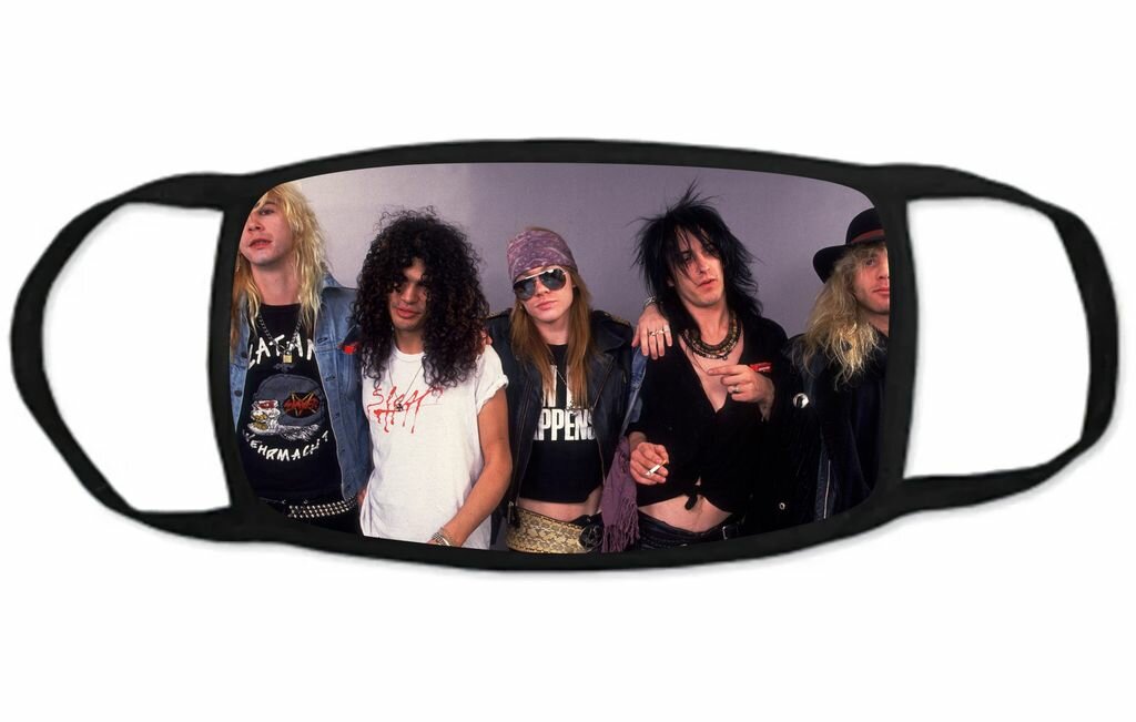 Маска на лицо Guns N" Roses №8, Детская - 18 на 10 см