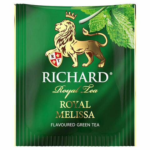 Чай RICHARD "Royal Melissa", зеленый, 100 сашетов по 1,5 г, 101427 - фотография № 4