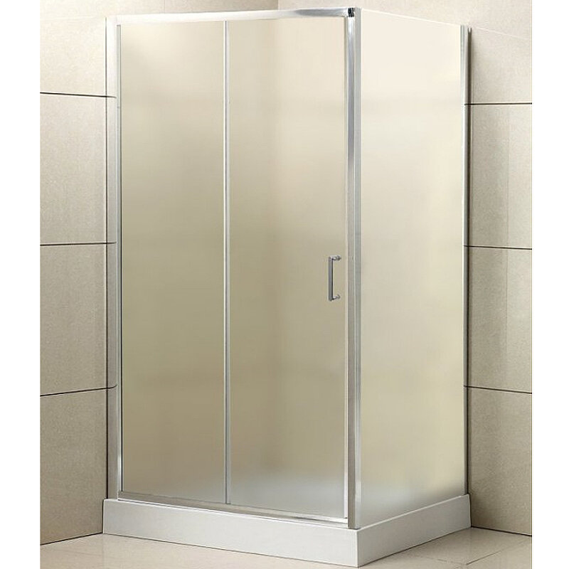 Душевой уголок BelBagno Uno 120x80 UNO-AH-1-120/80-P-Cr профиль хром стекло рифленое