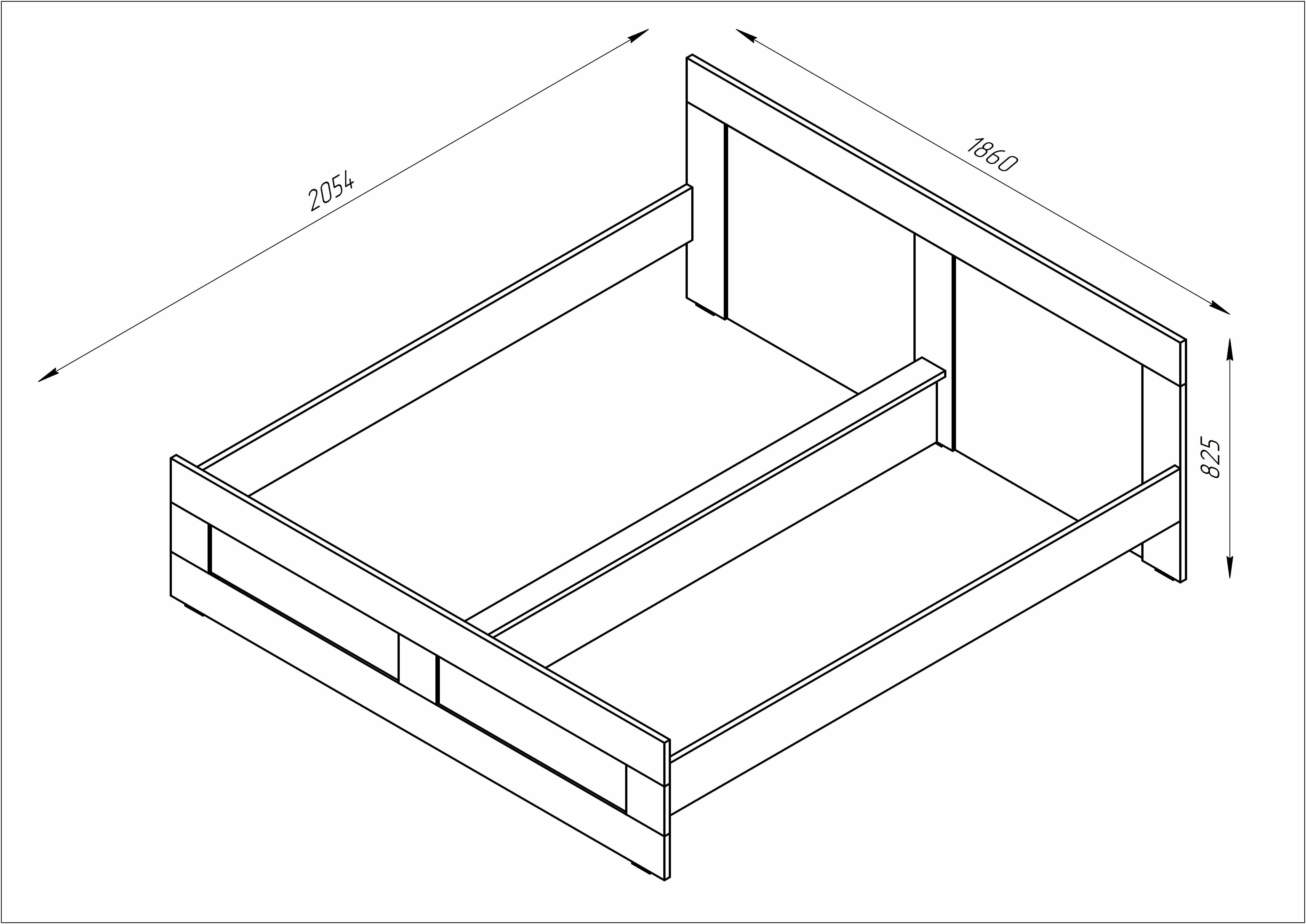 Кровать Шведский Стандарт СИРИУС 205х166х82 см, белая Hoff - фото №2