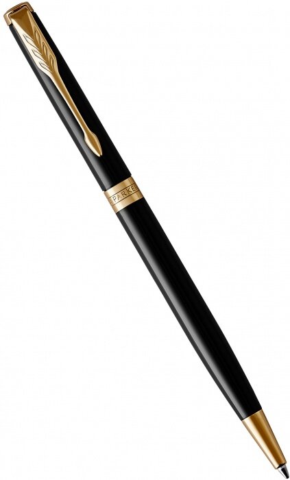 Parker 1931498 Шариковая ручка parker sonnet slim core k430, lacquer deep black gt