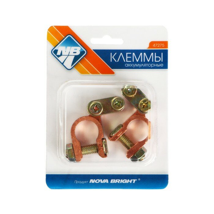 фото Клеммы АКБ Nova Bright ВТ8/9, 2 шт, в блистере