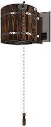 Обливное устройство "Ливень", Мини с деревянным обрамлением "лиственница темная"