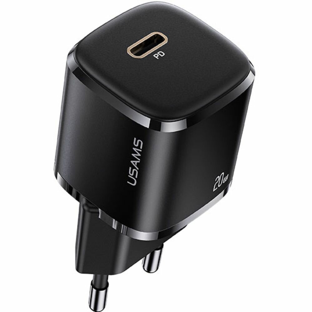 Зарядное устройство Usams US-CC124 T36 20W с кабелем Apple Lightning Black