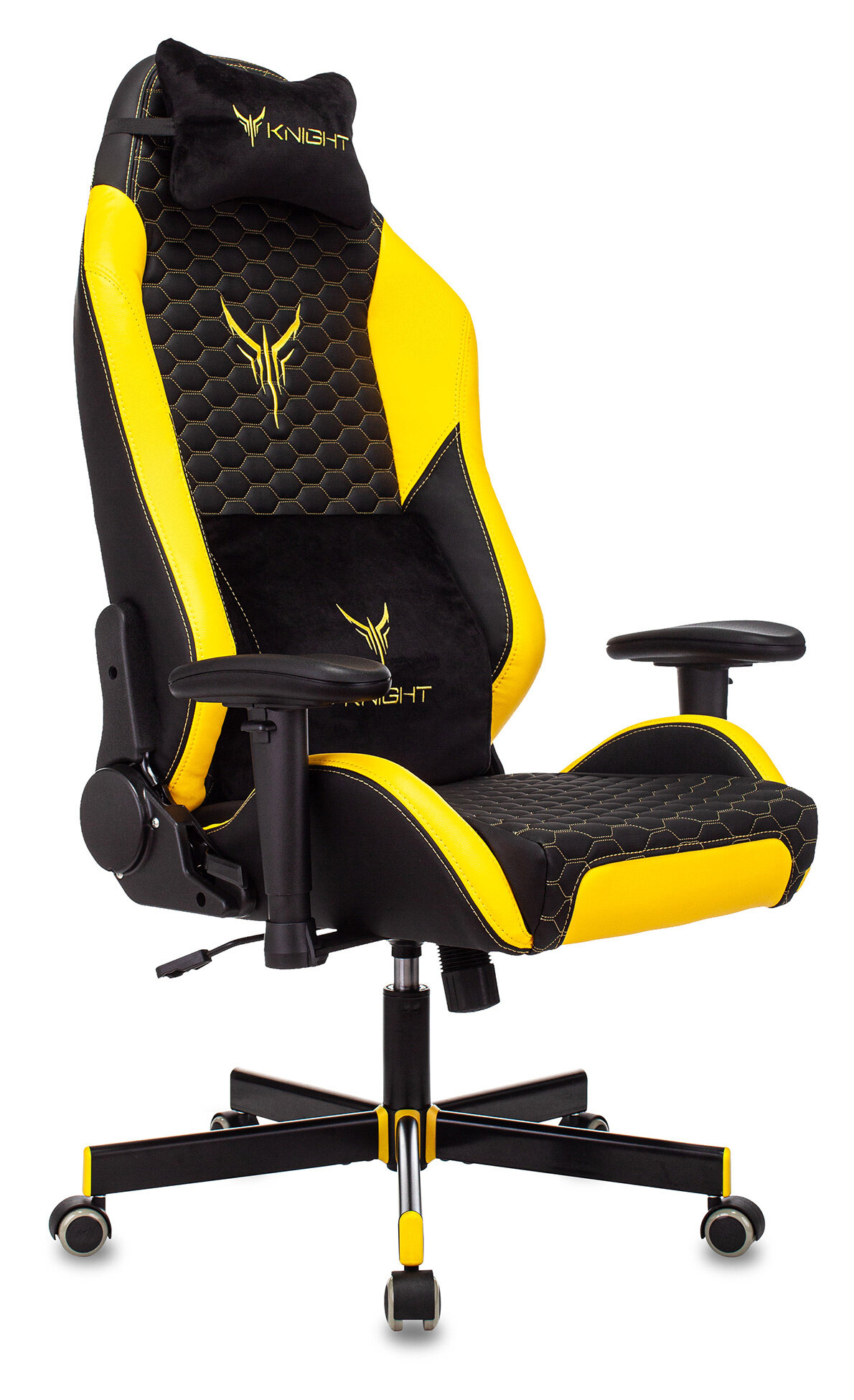 Кресло компьютерное Бюрократ Knight Neon черный/желтый