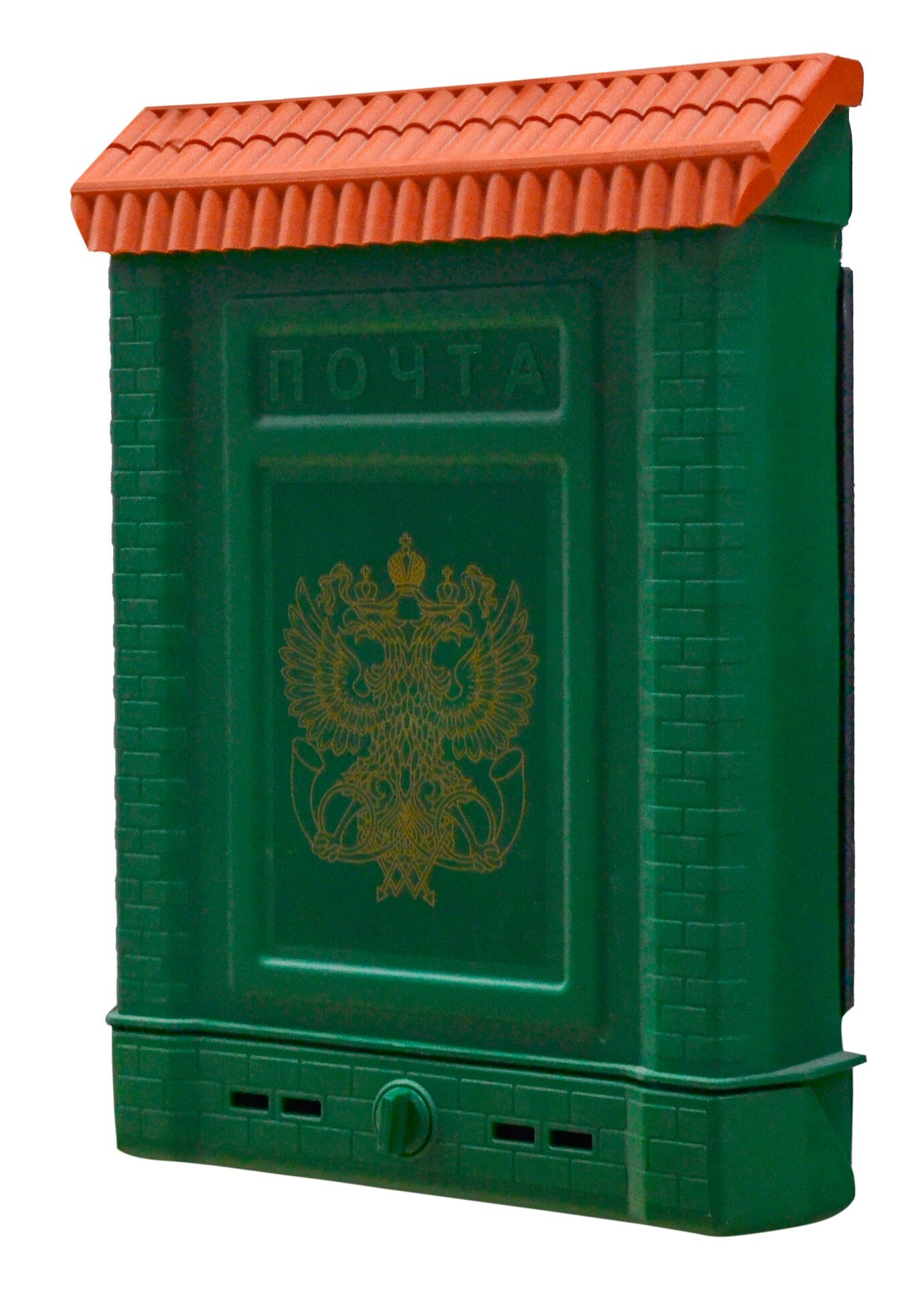 Ящик почтовый Премиум зелёный с накладкой - фотография № 2