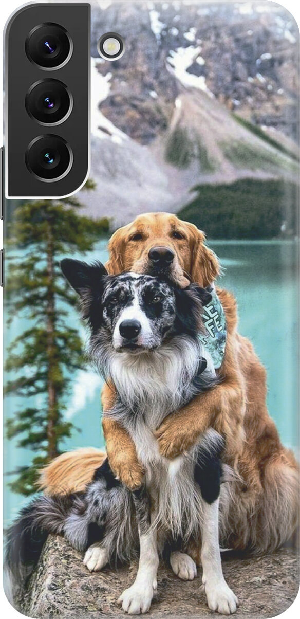 Силиконовый чехол Собачья дружба на Samsung Galaxy S22+ / Самсунг С22 Плюс