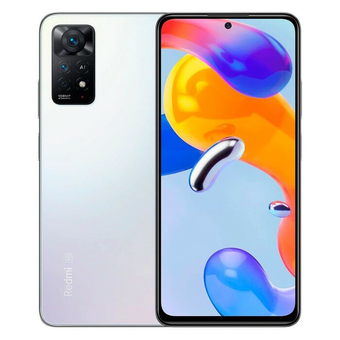 XIAOMI Смартфон Xiaomi Redmi Note 11 Pro 5G RU, 6.67", Amoled, 6Гб, 64Гб, 108Мп, 5000мАч, NFC,белый