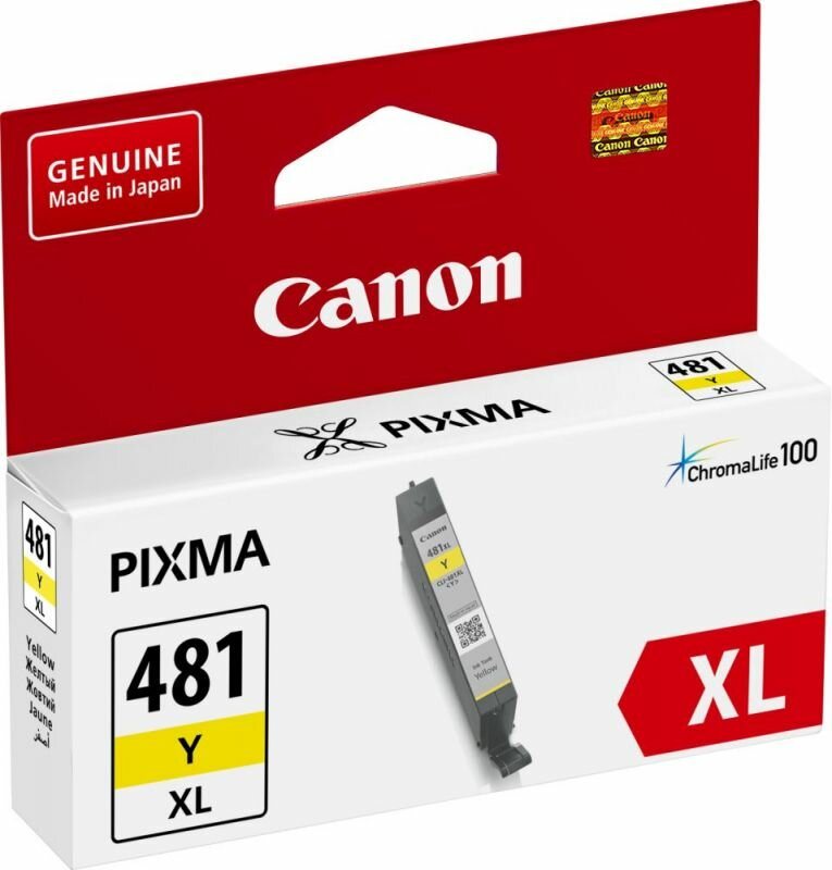 Картридж струйный Canon CLI-481XL Y 2046C001 желтый для Canon Pixma TS6140/TS8140TS/TS9140/TR7540/TR