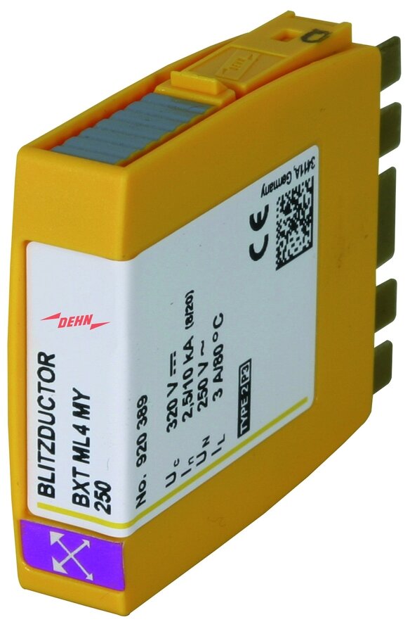 Молниезащита DEHN BLITZDUCTOR XT модуль УЗИП Type 2 для четырех линий 250 В BXT ML4 MY 250