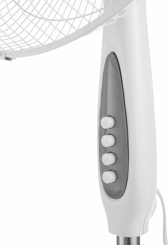 Вентилятор напольный белый/серый 40 Вт, 5 лопастей, подставка круглая - фотография № 2