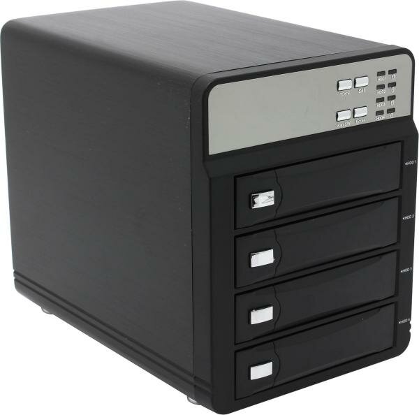 Внешний контейнер для HDD 3.5 SATA AgeStar 3C4B3A1 4x3.5 HDD USB3.0 eSATA max16Tb черный