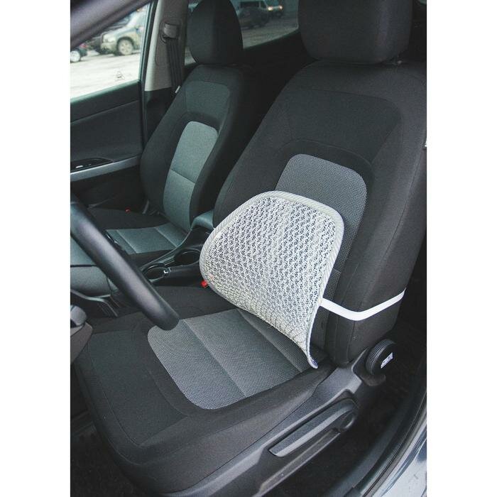 фото Ортопедическая спинка на сиденье Torso 38×39 см, серый