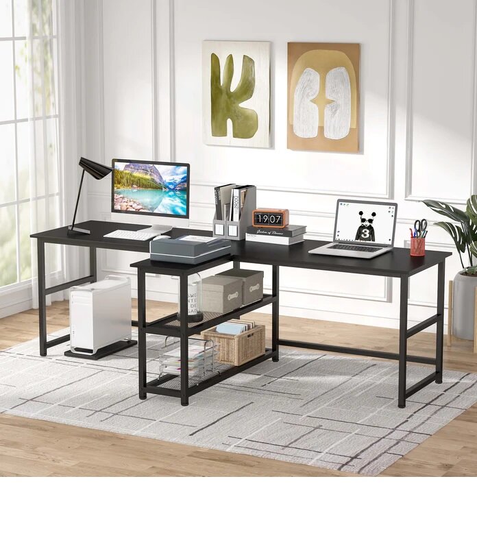 Компьютерный / письменный стол в стиле Лофт Модель 3 - фотография № 1