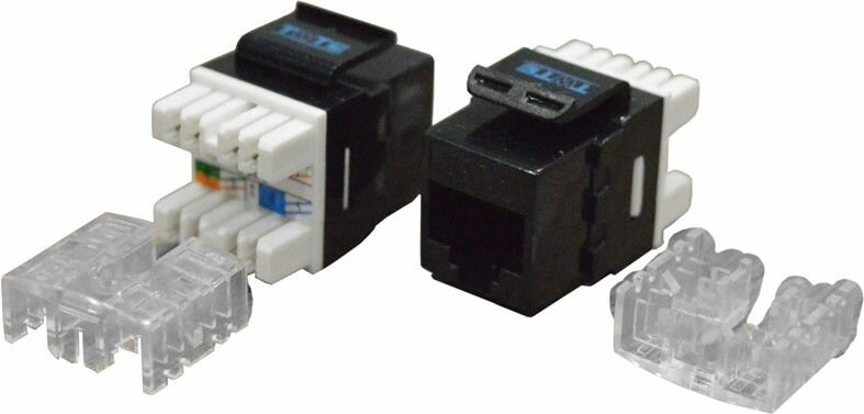 Модуль Lanmaster Keystone RJ45 Cat.6 UTP 180 градусов черный