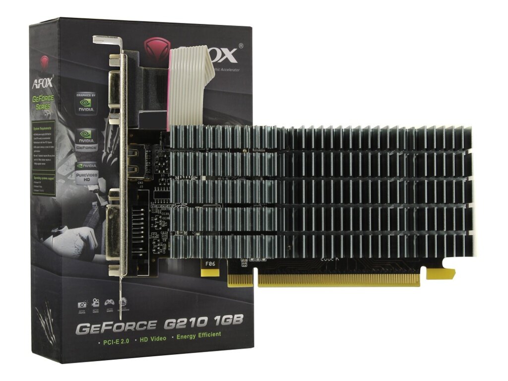 Видеокарта PCIE16 G210 1GB DDR2 AF210-1024D2LG2 AFOX