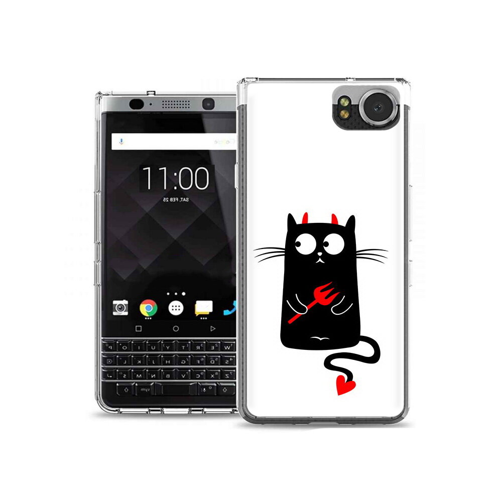 Чехол задняя-панель-накладка-бампер MyPads Кот демон для BlackBerry KEYone/Key 1 противоударный
