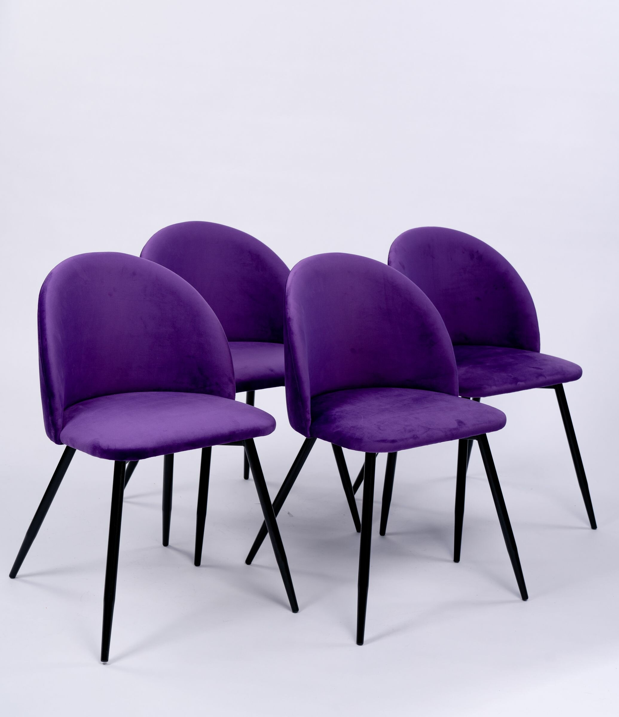Обеденная группа стол и 4 стула, Техас Серый, Лили Фиолетовый - фотография № 3
