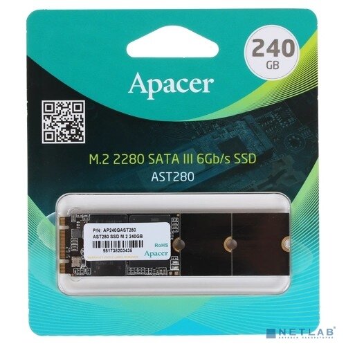 Apacer накопитель Apacer SSD M.2 2280 240GB AST280 Client SSD AP240GAST280-1