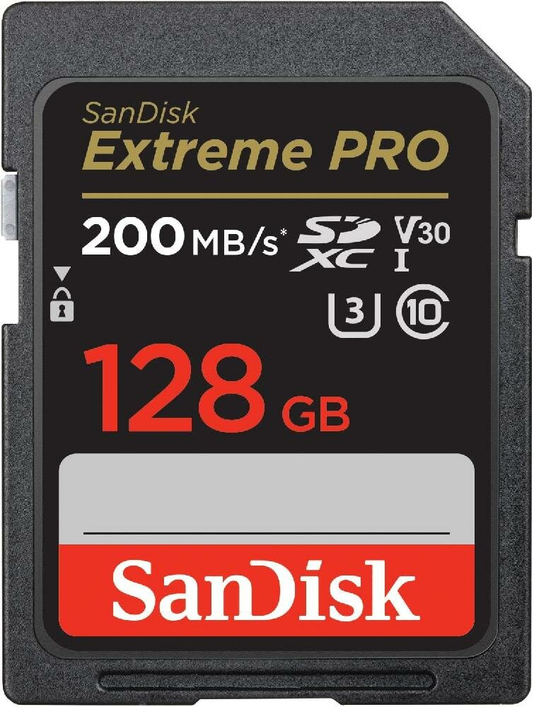 Карта памяти SanDisk Extreme Pro SDXC 128GB UHS-I U3 V30 R200/W90MB/s (SDSDXXD-128G-GN4IN)