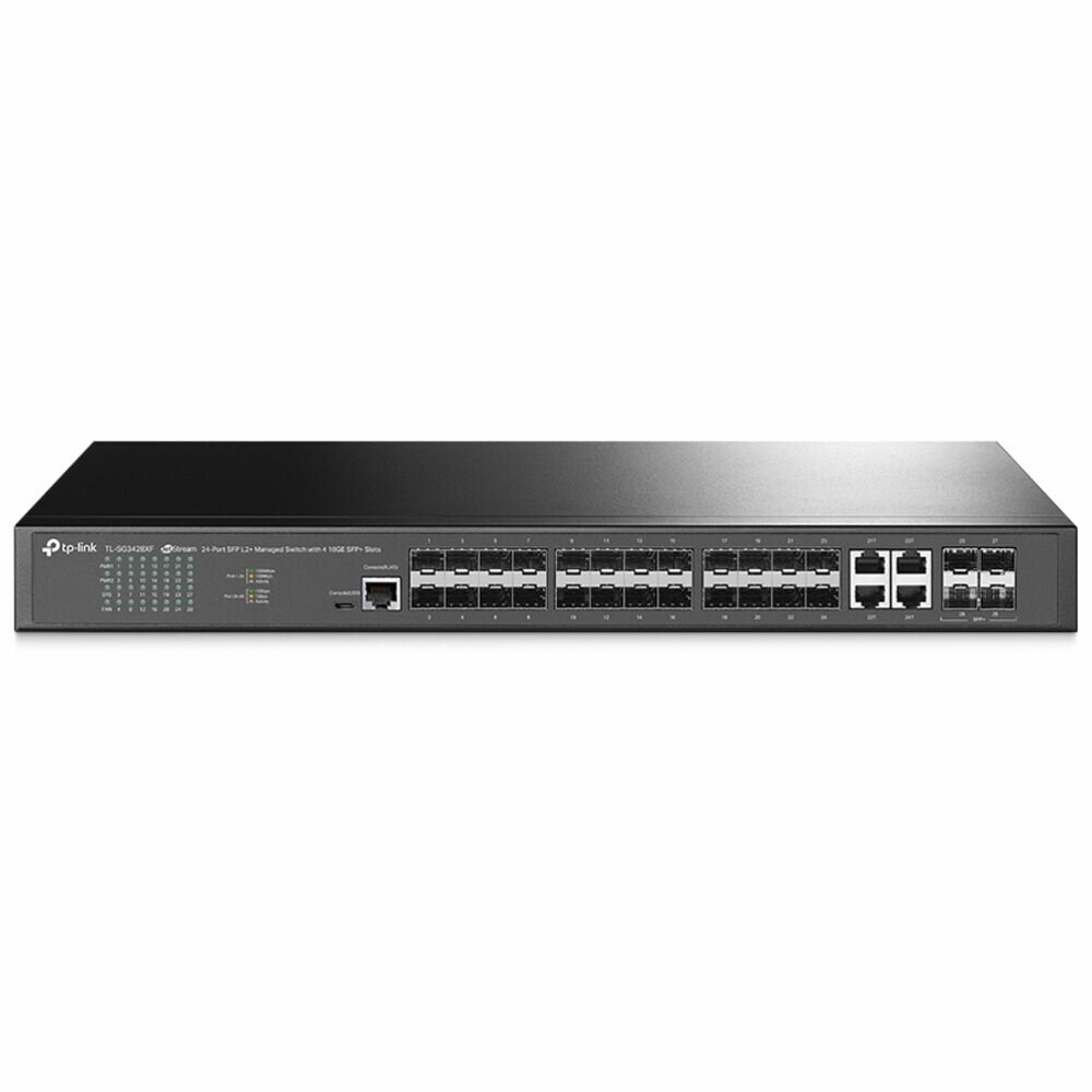 Коммутатор TP-LINK TL-SG3428XF JetStream уровня 2+, 20xSFP, 4x10GbSFP+, 4xcomboSFP/LAN