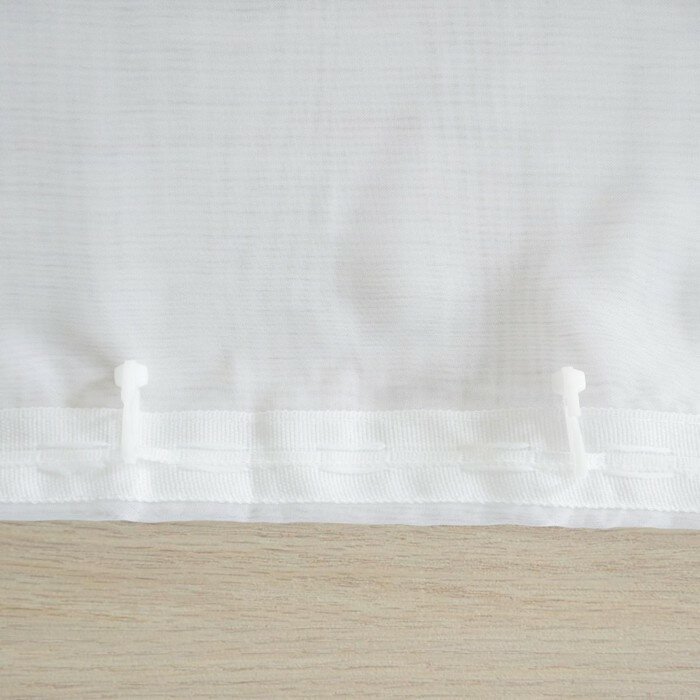 Тюль вуаль 290х260 см, цвет белый однотонный, пэ 100% - фотография № 4