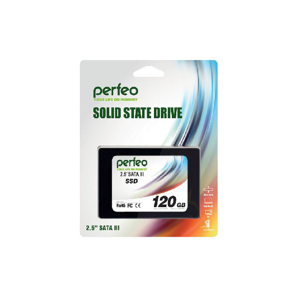Perfeo, Внутренний SSD диск 2.5" SATA-III 120GB TLC + Ext cable USB 2.0
