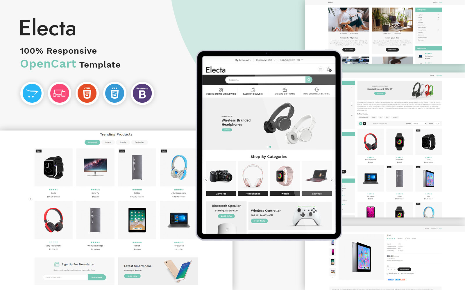 Шаблон OpenCart Electa - Electronics Responsive