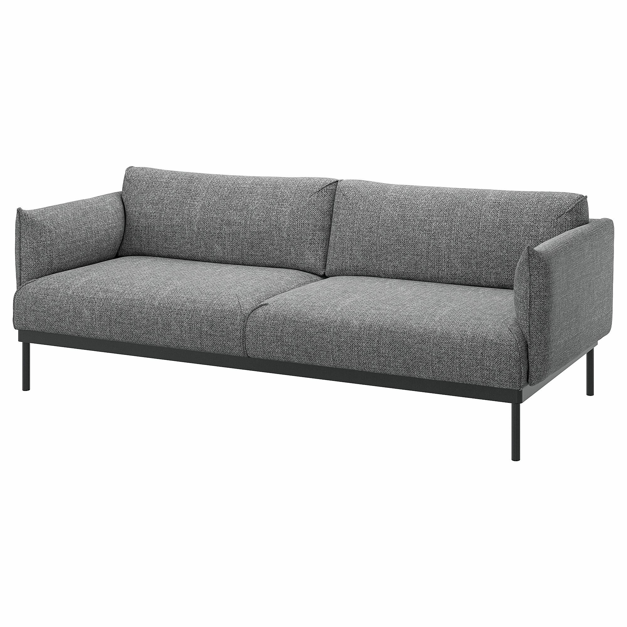 IKEA / икея APPLARYD аппларид, 3-местный диван, Лейде серо-черный