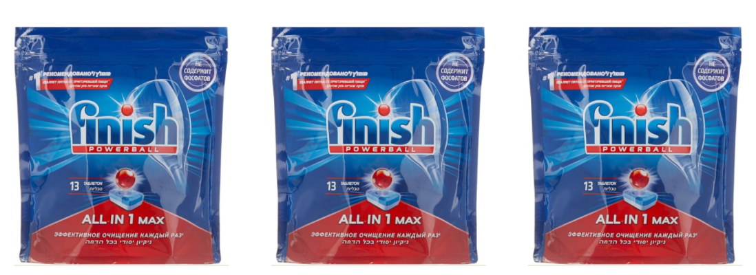 фото Таблетки для посудомоечный машин Finish Power All in 1, 13 шт, 3 уп