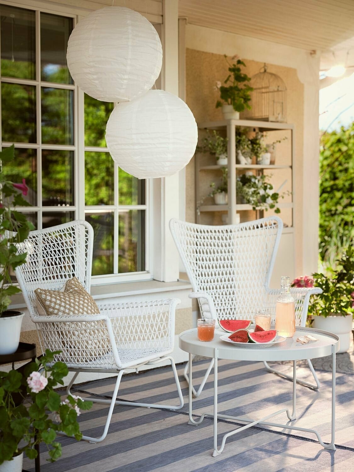 HOGSTEN Кресло 502.098.65 садовое Белый IKEA - фотография № 5