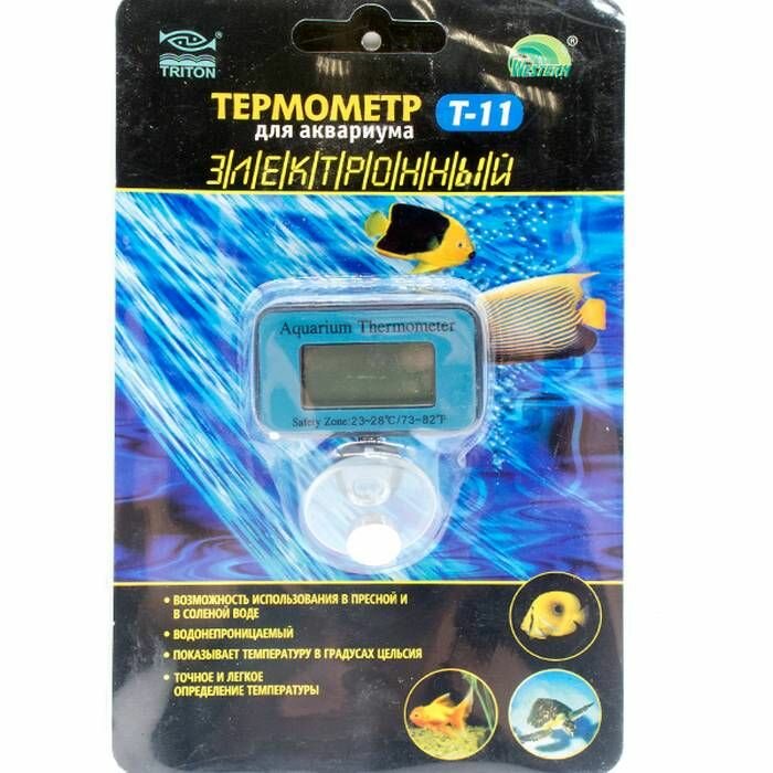 Термометр аквариумный Triton - Т-11 электронный, 1 шт.