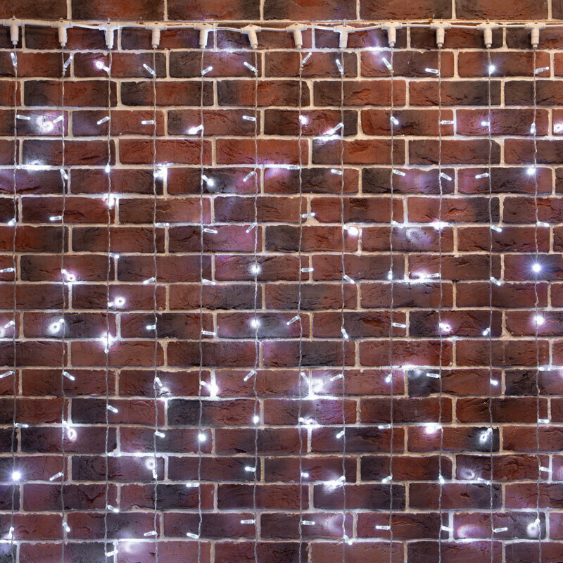 NEON-NIGHT Гирлянда "Светодиодный Дождь" 2х6м, постоянное свечение, прозрачный провод, 230 В, диоды белые, 1140 LED 235-175