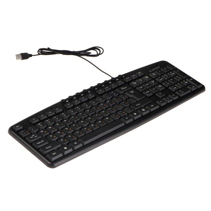Клавиатуры Gembird Клавиатура Gembird KB-8340UM-BL, проводная, мембранная, 107 клавиши, USB, чёрная