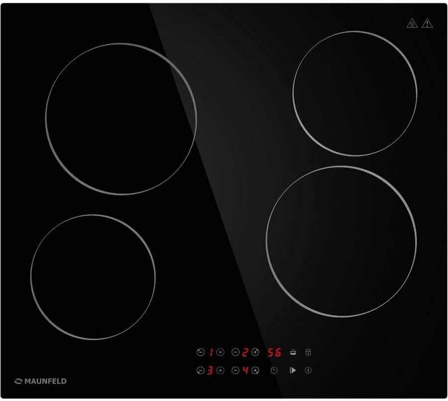 Электрическая варочная панель MAUNFELD CVCE594BK, Hi-Light, независимая, черный