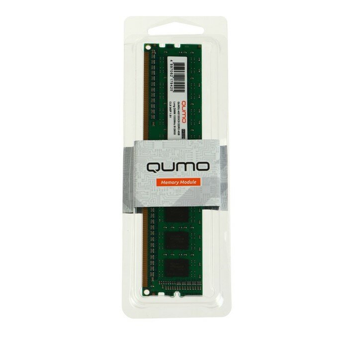 SSD накопители Qumo Память DDR3 QUMO QUM3U-4G1333C9, 4Гб, 1333 МГц, PC-10660, DIMM